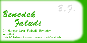 benedek faludi business card